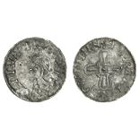 Harold I (1035-40), Penny, 0.93g, 'Jewel Cross' type, Lincoln, Swartbrand, diademed head left,...