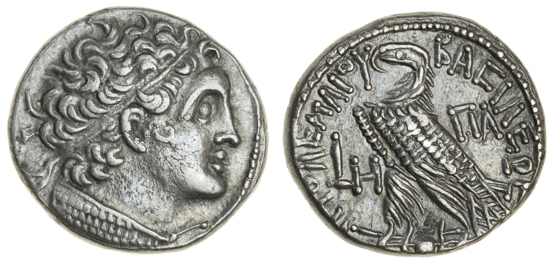 Kingdom of Egypt, Ptolemy IX Lathyros (116-80 BC), AR Tetradrachm, 13.31g, diademed head of Pto...