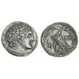 Kingdom of Egypt, Ptolemy IX Lathyros (116-80 BC), AR Tetradrachm, 13.31g, diademed head of Pto...