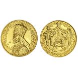 Ethiopia, Haile Selassie (1930-36, 1941-74), gold Coronation medal, 7.23g, EE 1923 (1931), bust...