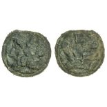 Roman Republic, Rome (c. 217-215 BC), Æ As, 98.02g, 46.5mm, laureate and bearded head of Janus,...