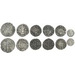 Late Medieval silver coins (6), including Edward I, Pennies (3), London, class 10 (2), 1.35g; 1...