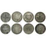 19th Century silver Shilling tokens (4), Manchester, William Ballans, Tea-dealer (Davis 3); Lin...