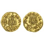 Theophilus (829-842), AV Solidus, 3.89g, Syracuse, crowned and draped bust facing holding long...