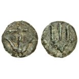 Uncertain Central Italy (c. 3rd Century BC), Æ Sextans, 43.1g, 36mm, anchor, rev. trident (Vecc...