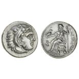 Kingdom of Macedon, Alexander the Great, Posthumous issue (under Philip III), AR Drachm, 4.32g,...