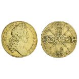 William III (1694-1702), Guinea, 1701, second laureate and draped bust right, rev. crowned shie...