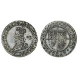 Charles I (1625-49), Sixpence, Briot's first milled issue, 2.98g, m.m. flower and b, crowned bu...