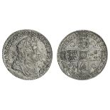 George I (1714-27), Shilling, 1723, South Sea Company issue, laureate, draped and cuirassed bus...