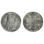 Charles II (1660-1685), Shilling, 1663, first draped and laureate bust right, rev. inverted die...