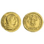 Valentinian I (364-375), AV Solidus, 4.46g, Antioch, AD 364-367, officina , diademed, draped an...