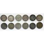 India, States, Alwar, Victoria, Rupees (5), 1877, 1878, 1880, 1882, 1891 (KM 45, 46), Bikanir,...