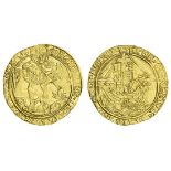 Henry VIII (1509-47), Angel, third coinage, Tower, 5.05g, m.m. lis, henric ? 8 d g agl fra z hi...