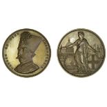 Nasr-Ed-Din, Shah of Persia, Visit to the City of London, 1873, copper medal, by A. B. Wyon, bu...