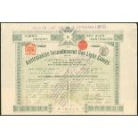 New Zealand - Australia: Australasian Incandescent Gas Light Co. Ltd., bearer warrant for 5 sha...