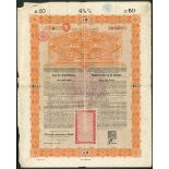 China: 1898 4½% Gold Loan, a group of 8 bonds for £50, issued by the Deutsch-Asiatische Bank, l...