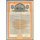 Argentine Republic 4½% External Conversion Loan, 1936, a pair of specimen bonds for $500 and $1...