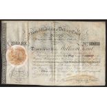 Great Britain: North Walsham & Dilham Canal, £50 share, 18[25], #211, ornate black printing, on...