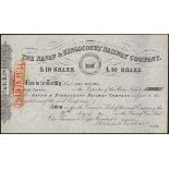 Ireland: Navan & Kingscourt Railway Co., £10 share, 1871, together with Cornwall Railway, £50 s...