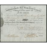 New Zealand - Australia: Australasian Pacific Mail Steam Packet Company, £20 share, 1852, #732,...