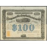 USA: Montgomery and West Point Rail Road Company, Alabama, pair of 8% Bonds, 1867, for $100, #4...