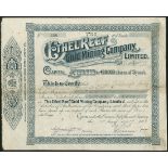 New Zealand: Ethel Reef Gold Mining Co. Ltd., 5/- shares, various amounts paid, 189[6], #128, o...