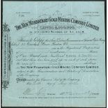 New Zealand: New Moanatairi Gold Mining Co. Ltd., £1 shares, various amounts paid, [1902], #748...