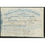 New Zealand/Australia: Panama, New Zealand & Australian Royal Mail Co. Ltd., £10 shares, partly...