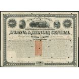 USA: Indiana & Illinois Central Railway Co., First Mortgage 7% Bond for $1000, 1871, #517, stea...