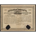 Confederate States, Act of March 23rd 1863, 5% Call certificate, $[100,000], #3044, sailing shi...