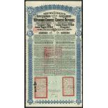 China: 1913 Lung Tsing U Hai Railway Loan, £20 bond, #B150748, large format, ornate border, blu...