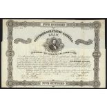 Confederate States, Act of August 19th 1861, 8% Loan, redeemable July 1878, bonds for $500, J.P...