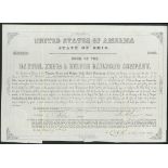USA: Dayton, Xenia & Belpre Railroad Company, Ohio, 7% Bond, $1000, 185[5], #467, a rather plai...