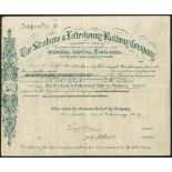 Ireland: Strabane and Letterkenny Railway Company, £10 shares, issued to County Donegal Railway...