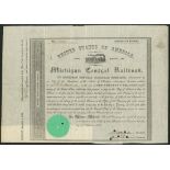 USA: Michigan Central Railroad Co., group of 3 certificates comprising; two $1000 bonds, both 1...