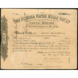India: Scindia Paper Mills Co. Ltd., a group of certificates for £1 shares, 188[3], 10 examples...