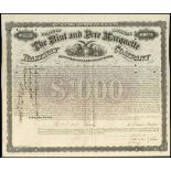 USA: Flint and Pere Marquette Railway Co., (MI), a group of certificates comprising; 7% land gr...