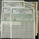 China: 1919 8% Sterling Treasury Notes, 'Vickers Loan', a group of 10 bonds for £100, green, al...