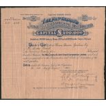 New Zealand: New Zealand Joint Stock Corporation Ltd., pair of certificates for 10/- founders s...