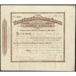 New Zealand: Tararu Creek Gold Mining Co. Ltd., 10 shilling shares, 9s 6d paid, 189[900], #279,...