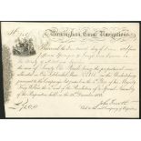 Great Britain: Birmingham Canal Navigations, a group of certificates comprising a receipt for £...