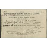 New Zealand: North Lachlan Gold Mining Co. Ltd., overprinted on Hauraki Gold Mining Company Ltd...