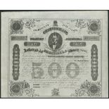Confederate States of America: Act of February 20th 1863, 8% Loan, redeemable July 1868, $500 b...