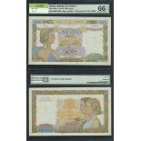 France, Banque de France, 100 francs, 1.10.1942, serial number E.6972 514, (Pick 95b, Fayette 3...