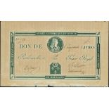 Armee Catholique et Royale, France, 'bon de cinquante livres', ND (1793), serial number A 794,...