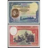 El Banco de Espana, 500 pesetas, 7 January 1935, red serial number 1382742, (Pick 89),