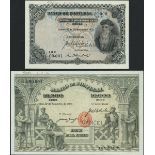 Portugal, Banco de Portugal, lot of 2 control number specimens, 2500 reis, 30 september 1910, s...