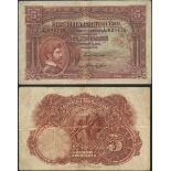 Republica Portuguesa, Angola, 5 angolares, 14 August 1926, serial number Ad 026476, (Pick 66a),