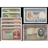 El Banco de Espana, 5 pesetas (2), silver certificates, 1935, (Pick 85a, 86a, 87b, 88),