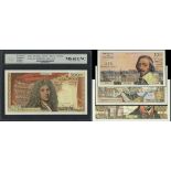 France, Banque de France, a partial set of 4 notes from the 1959 'NF' (Nouveaux Francs) series,...